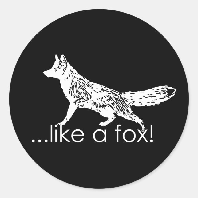 Como uma raposa! Adesivos (Frente)