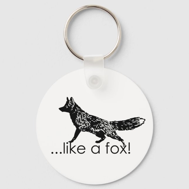 Como uma raposa! Chaveiro (Frente)