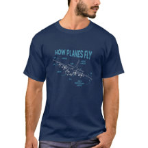 Como voam os aviões - camiseta de aviação