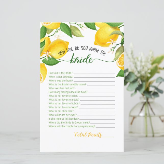 Como você conhece a noiva - Lemon? (Em pé/Frente)