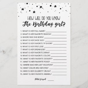 Como você conhece bem o jogo da garota de anivers