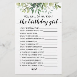 Como Você Conhece O Jogo Da Rapariga De Aniversári