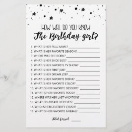 Como você sabe bem o jogo da garota de aniversário