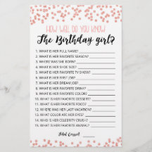 Como você sabe bem o jogo da garota de aniversário