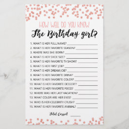 Como você sabe bem o jogo da garota de aniversário