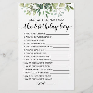 Como Você Sabe Bem O Jogo De Aniversário?