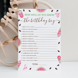 Como Você Sabe Bem O Jogo Editável Do Aniversário?