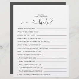 Como você sabe o jogo do Chá de panela da Noiva?