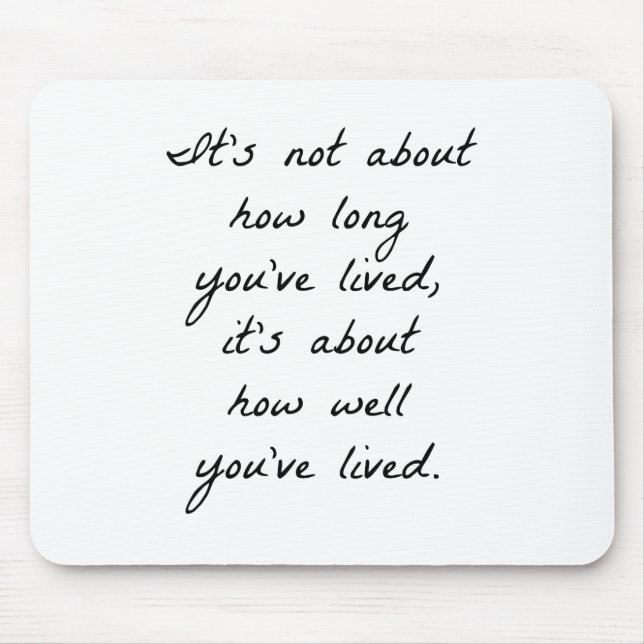 Como você viveu bem o mouse Pad (Frente)