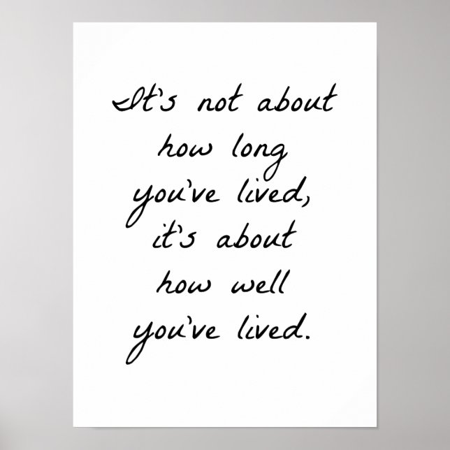 Como você viveu Poster (Frente)