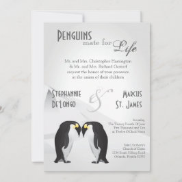 companheiro dos pinguins 5x7 para o convite