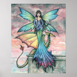 Companheiros Arte de Dragão Fada Cartaz Impressão