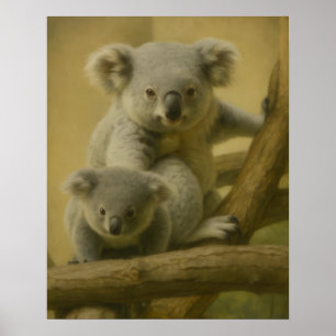 Companheiros Koala - Impressão de Arte de Vida Sel