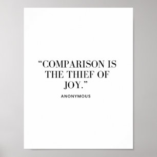 Comparação é o ladrão da alegria Poster