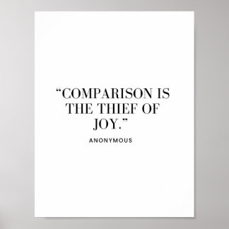 Comparação é o ladrão da alegria Poster