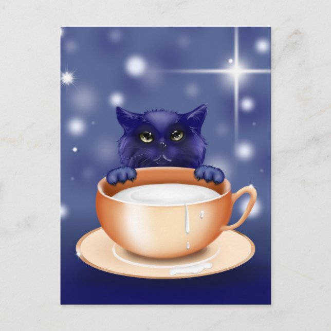 compartilhar cartão postal de gato (Frente)