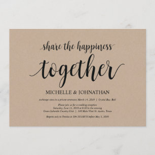 Compartilhe a felicidade Convites de Casamento Fur