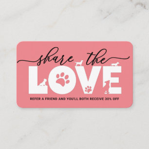 Compartilhe O Cartão De Referência Do Love Pet S