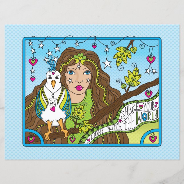 Compartilhe sua folha de papel leve_plana 11" x 8, (Frente)