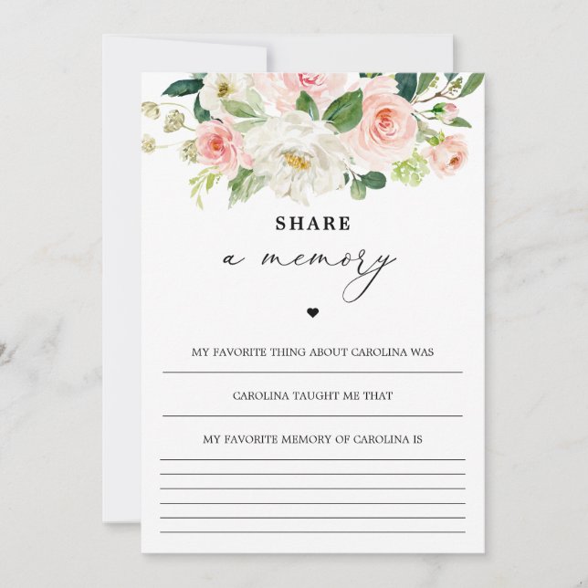 Compartilhe Uma Memória, Celebração De Cartões De  (Frente)