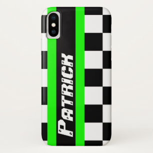 Competindo capas de iphone chequered auto esportes