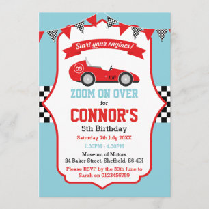 Competindo o convite de aniversário temático