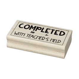 Completado com Carimbo de Professores de Ajuda do 