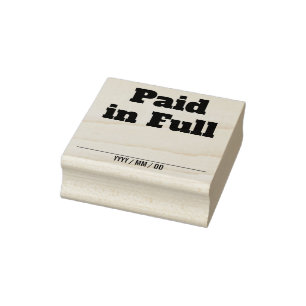 "Completamente" carimbo de borracha pago