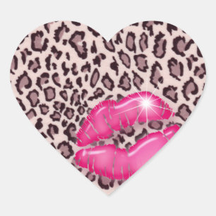 Compo o rosa 2 da etiqueta do leopardo da beleza