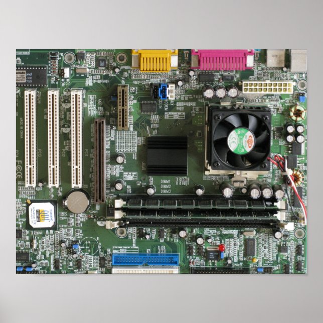 Componentes do eletrônicos Impressão da motherboar (Frente)