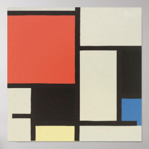 Composição 1921 Impressão Piet Mondrian Abstrato A