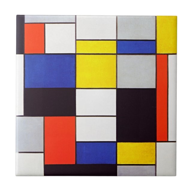 Composição A de Piet Mondrian - Digitalmente Avanç (Frente)