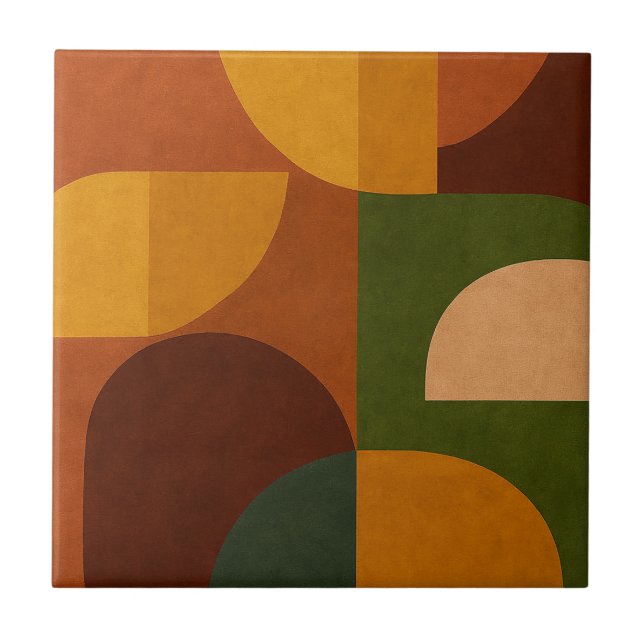 Composição Abstrata Modernista de Meados do Século (Frente)