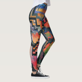 “Composição Colorida” Leggings de arte