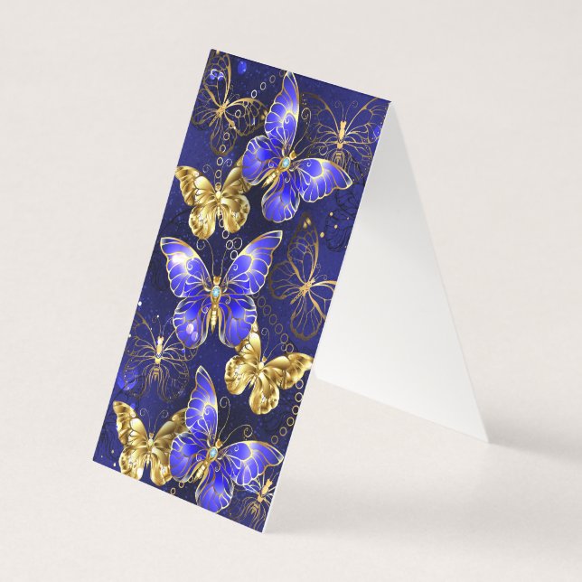 Composição com borboletas de safira (Verso)