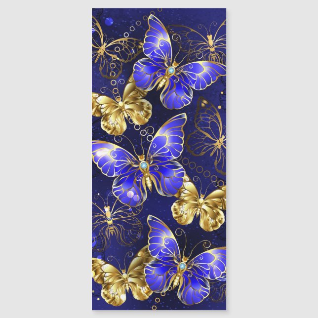 Composição com borboletas de safira (Frente)