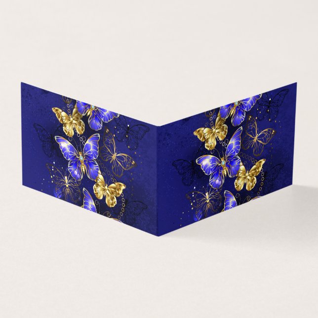 Composição com borboletas de safira (Exterior)