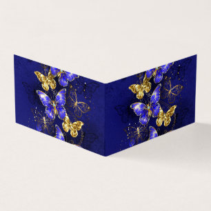 Composição com borboletas de safira