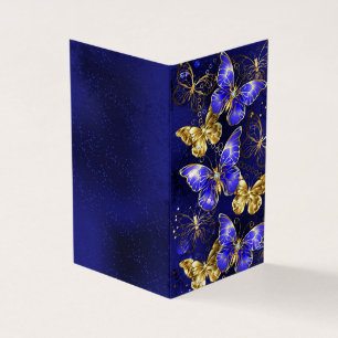 Composição com borboletas de safira