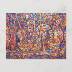 Composição com o cartão dos instrumentos musicais