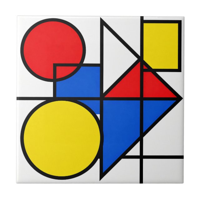 Composição de Cores Primárias de Mondrian (Frente)