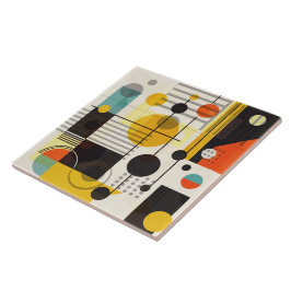 Composição de formas geométricas coloridas