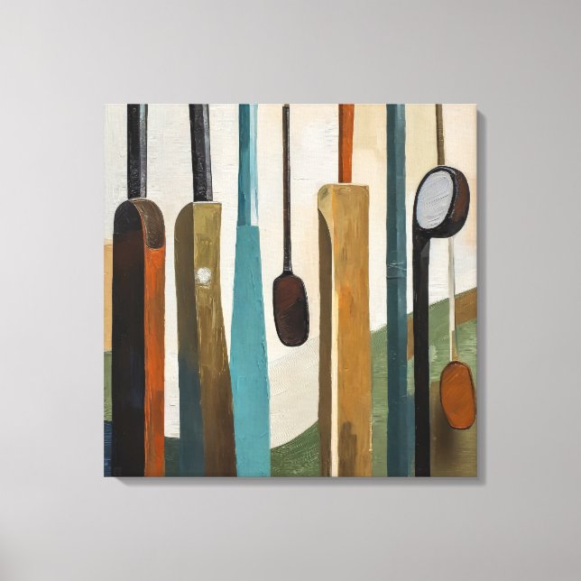 Composição de Golf Clubs - Impressão de Pintura de (Frente)