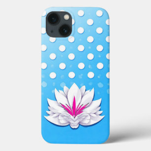 Composição Floral Criativa Fundo de Bolinhas