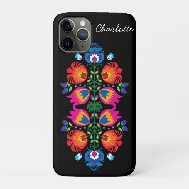 Composição folclórica bonita capas de iphone Case- (Verso)