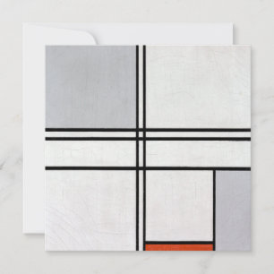 Composição (Nº 1) Cinza-Vermelho Piet Mondrian