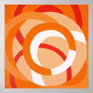 Composição n.o 43 - Poster monocromático laranja