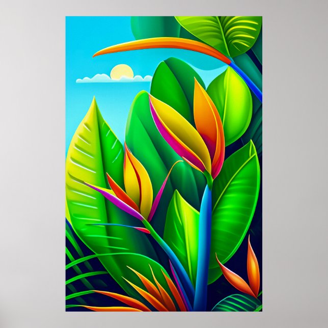 Composição tropical - Impressão de arte Canvas (Frente)