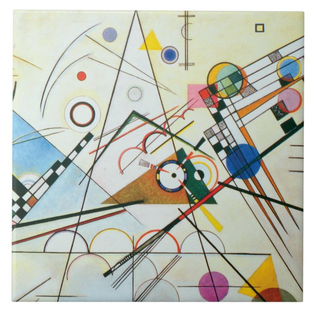 Composição VIII por Wassily Kandinsky Cerâmica Azu (Frente)
