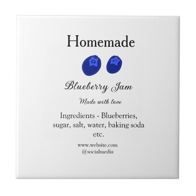 Compota de mirtilo caseira feita com amor adicione (Frente)